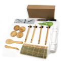 Conjunto de ferramentas de fabricação de rolos feitos à mão de 6 peças de bambu doméstico de alta qualidade faça você mesmo para iniciantes